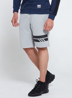 Buy Slim Fit Regular Shorts Grey in UAE