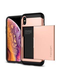 Buy Slim Armor CS Card Slot Wallet Case Cover For Apple iPhone XS Max Blush Gold in UAE