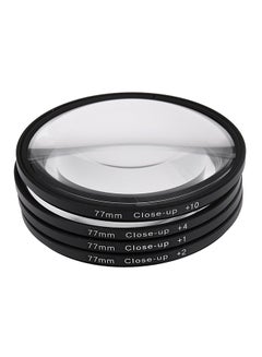 Buy Close-up +1+2+4+10 Macro Lens Filter Kit For DSLR Camera Black in UAE