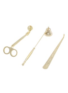 Buy 3-Piece Candle Accessory Set Gold 20x6x4centimeter in UAE