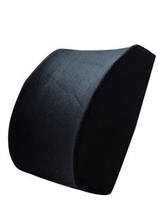 Buy Lumbar Support Memory Foam Pillow Memory Foam Black 32 x 34cm in UAE