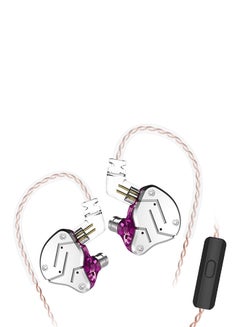Buy ZSN Wired Noise-Cancelling In-Ear Earphones Viola Purple/White in Saudi Arabia