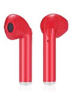 Buy i7s Sports Mini Bluetooth Dual Stereo In-ear Earphones With Built-In Mic And Charging Box Red in UAE