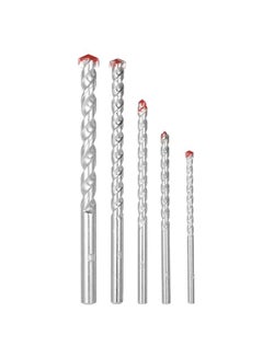 اشتري 5-Piece Rotary Masonry Drill Bit Set فضي في الامارات