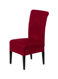 Buy Stretchable Chair Cover Burgundy 60x50centimeter in UAE