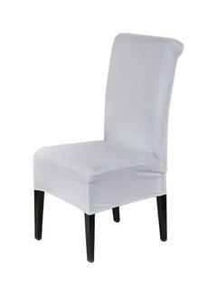Buy Stretchable Chair Cover White 60x50centimeter in UAE
