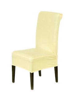 Buy Stretchable Chair Cover Beige 60x50centimeter in UAE