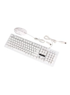 Buy G20 Backlight USB Wired Keyboard And Mouse Set White in UAE