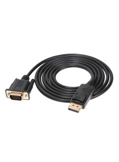 Buy Thunderbolt Display Port DP To VGA Male Adapter Converter Cable Black in UAE