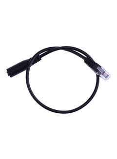 Buy 3.5mm Audio Jack Female To Male RJ9 Plug Adapter Converter Cable Black in Saudi Arabia