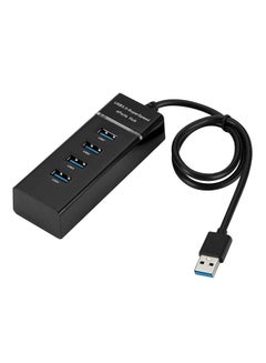 Buy 4 Port USB 3.0 Hub Super Speed 5 Gbps Converter Cable Adapter Black in Saudi Arabia