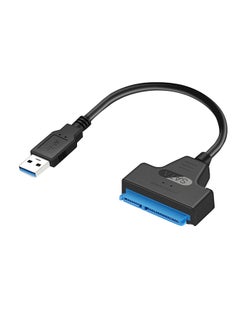 Buy USB 3.0 To SATA 7+15pin Hard Disk Cable Converter Black in Saudi Arabia