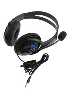Buy Stereo Wire Headphone With Microphone For Sony PlayStation 4 Black in UAE