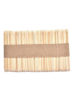 Buy 50-Piece Wooden Ice Cream Popsicle Stick Beige 114mm in UAE