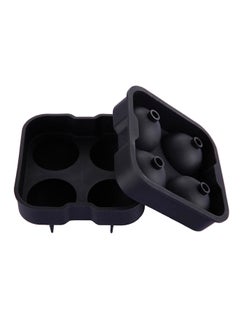 Buy Silicone Ice Ball Maker Mold Tray Black 12x12x5centimeter in UAE