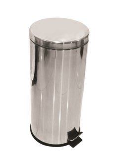 Buy Stainless Steel Dust Bin Metallic Silver 40L in UAE