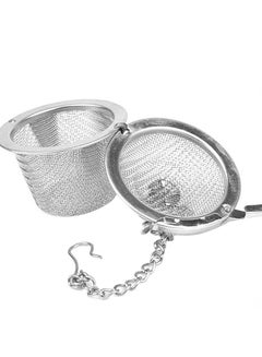 Buy Stainless Steel Locking Spice Tea Strainer Silver 4.5 x 4.5cm in Egypt