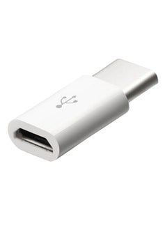 اشتري محول من USB-C ذكر إلى Micro USB أبيض في السعودية