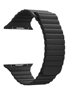 Buy Genuine Leather Loop Band For Apple Watch 44mm Black in Saudi Arabia