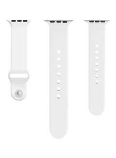 Buy Silicone Strap For Apple Watch 42mm White in Saudi Arabia