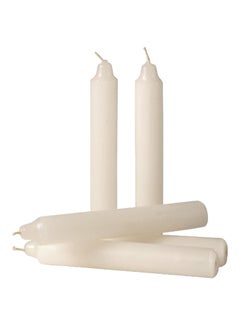 Buy Set of 12 Long-Burn Emergency Candles White 1x6x5inch in Egypt