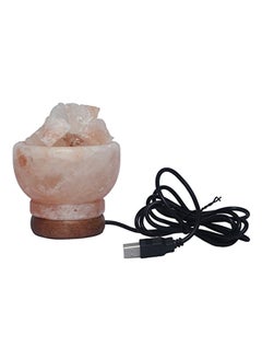 Buy USB Mini Himalayan Salt Fire Bowl Lamp Multicolour 4.5X4X4 inch in UAE