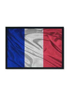 Buy French  Flag Poster With Wood Frame Multicolour 32 X 22 X 2centimeter in Saudi Arabia