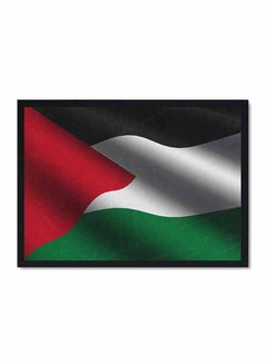 Buy Palestinian Flag Poster With Wood Frame Multicolour 32 X 22 X 2centimeter in Saudi Arabia