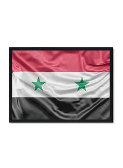 Buy Syria Flag Poster With Wood Frame Multicolour 32 X 22 X 2centimeter in Saudi Arabia