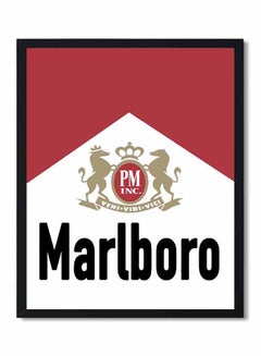 Buy Marlboro Poster With Wood Frame Multicolour 32 X 22 X 2centimeter in UAE