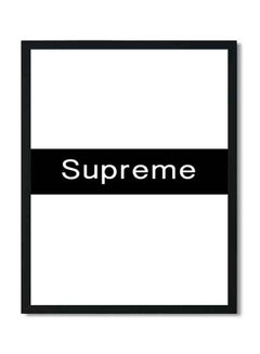 اشتري ملصق بإطار يحمل عبارة "Supreme" أبيض/ أسود 32 X 22 X 2سم في السعودية