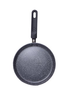 Buy Crepe Pan Fiore Series Marble Coated Multi Layered Aluminium Non Stick Grey 20cm in UAE