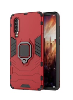 Buy Finger Ring Kickstand Protective Shell Cover For Huawei P30 Red in Saudi Arabia