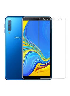 Buy Tempered Glass Screen Protector For Samsung Galaxy A7 2018 Clear in Saudi Arabia