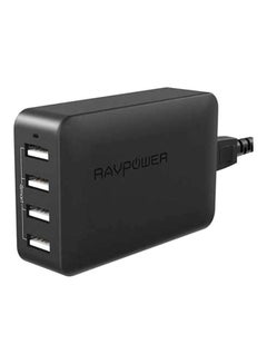 Buy 4-Port USB Travel Charger Black in Saudi Arabia