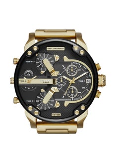 اشتري ساعة يد مستر دادي كرونوغراف بقرص مستدير الشكل وبسوار معدني مقاس 57 مم - باللون الذهبي - طراز DZ7333 men في السعودية