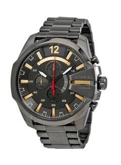اشتري ساعة يد كرونوغراف دائرية الشكل بسوار من المعدن مقاس 51 مم - لون أسود - طراز DZ4421 للرجال في السعودية