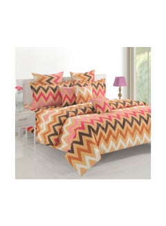 Buy Sparkle Collection Flat Sheet with Pillow Case Cotton Multicolour in UAE