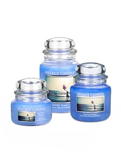 Buy Summer Breeze Scented Candle Blue 6.875 x 3.75 x 3.75inch in Saudi Arabia