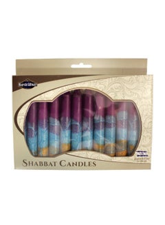 Buy Pack Of 12 Shabbat Scented Candle Multicolour 5x0.5x0.5inch in Saudi Arabia