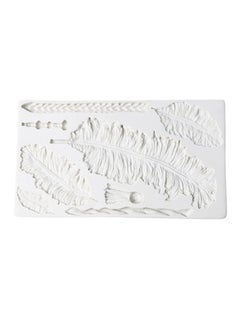 Buy Silicone Bird Feathers Lace Border Cake Decorating Mold White 22centimeter in UAE