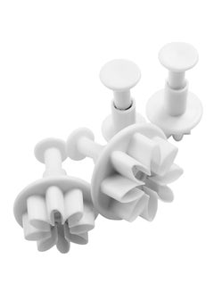 اشتري 4 Piece Daisy Fondant Cake Cutter Tool أبيض 14 سنتيمتر في الامارات