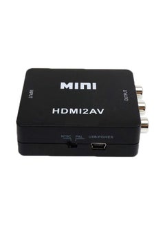 اشتري صندوق محول من منفذ HDMI إلى منفذ AV أسود في الامارات