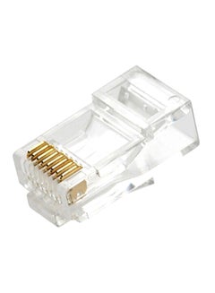 Buy Modular CAT5 To RJ45 Connector Clear/Gold in Saudi Arabia