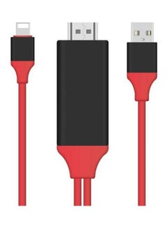 Buy Lightning To HDMI Cable Red/Black in Egypt