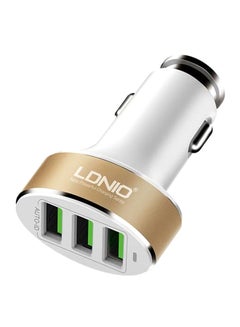 Buy Auto ID USB Car Charger White/Rose Gold in Saudi Arabia