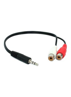 Buy Male To Female Audio Video Cable Black/Red/White in Saudi Arabia