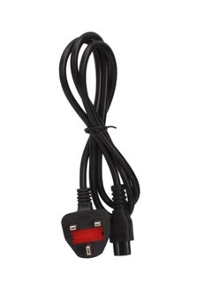 Buy 3-Pin Power Cord With UK Plug Black in UAE