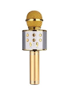 Buy Bluetooth Karaoke Microphone MIC-WS-858 Gold in Saudi Arabia