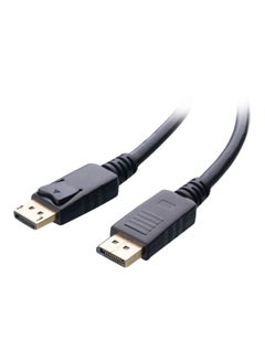 Buy Display Port To Display Port Cable Black/Gold in UAE